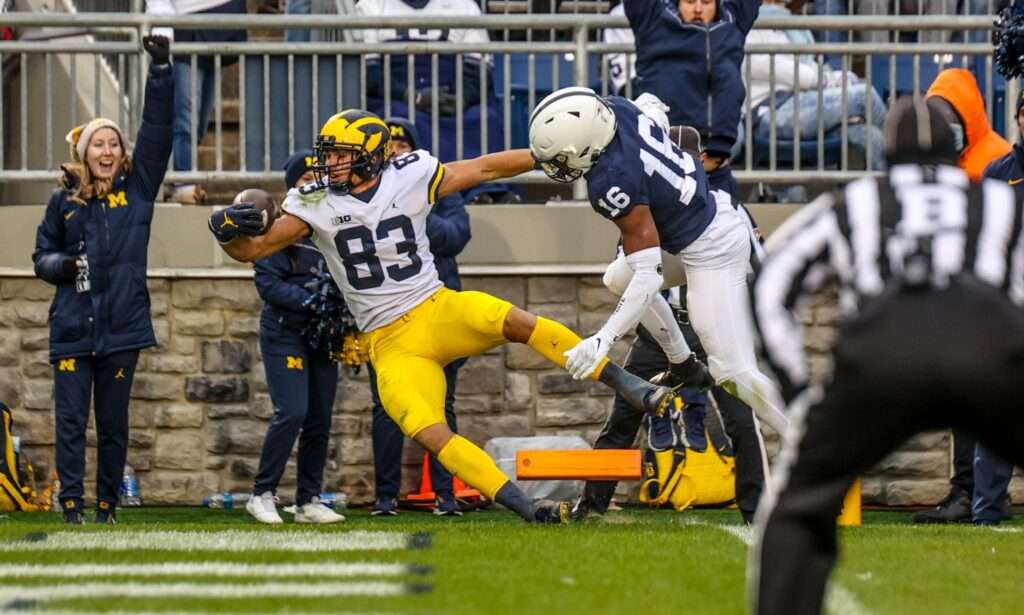 Erik All scores a game winning touchdown against Penn State.