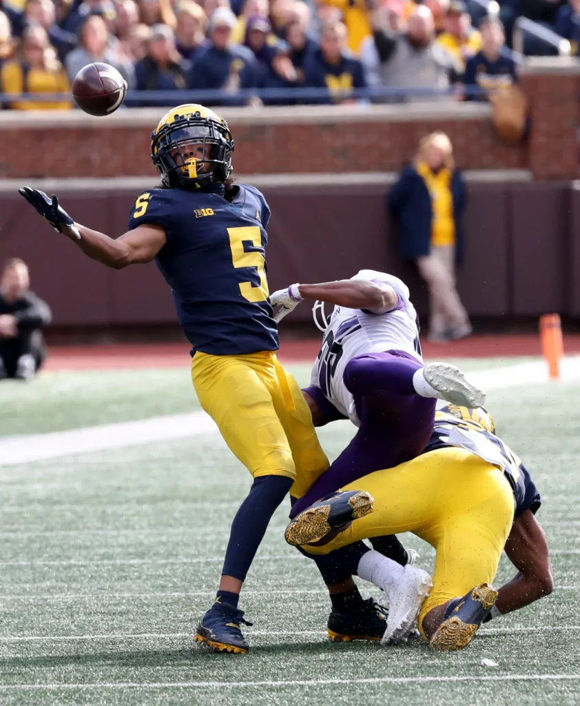 DJ Turner making a play against Northwestern