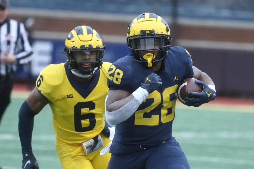 Benjamin Hall at the Michigan football spring game