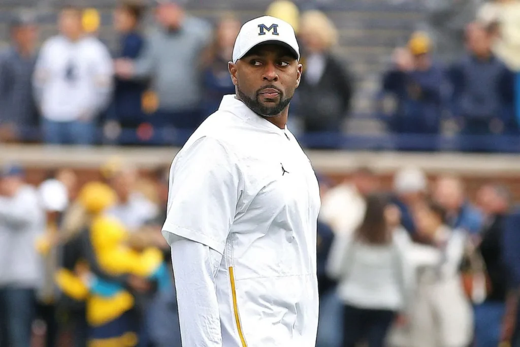 Sherrone Moore, Michigan football's offensive coordinator.