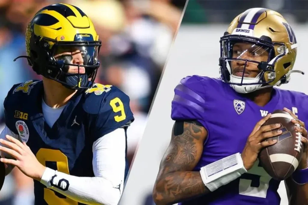 JJ McCarthy and Michael Penix are set to square off in the 2024 College Football Playoff National Championship Monday night in Houston.